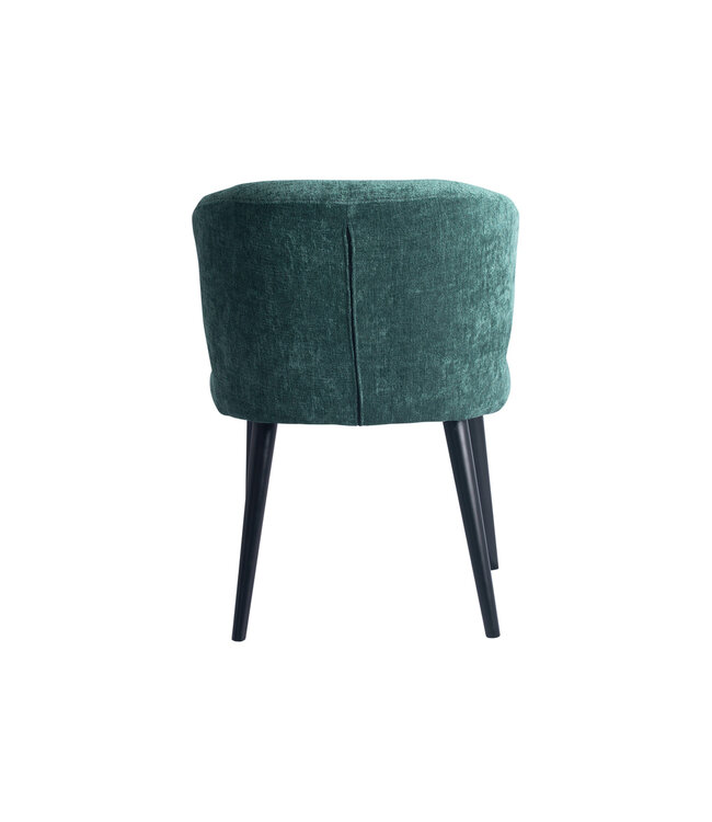 PTMD Fiori Petrol 502 dining chair black wood legs