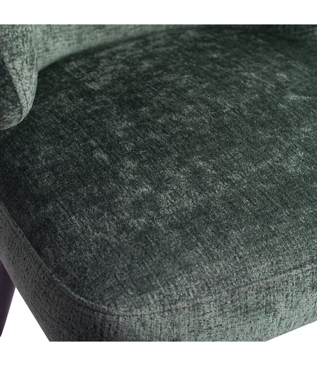 PTMD Fiori Petrol 502 dining chair black wood legs