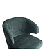 PTMD Fiori Petrol 502 dining chair black wood legs