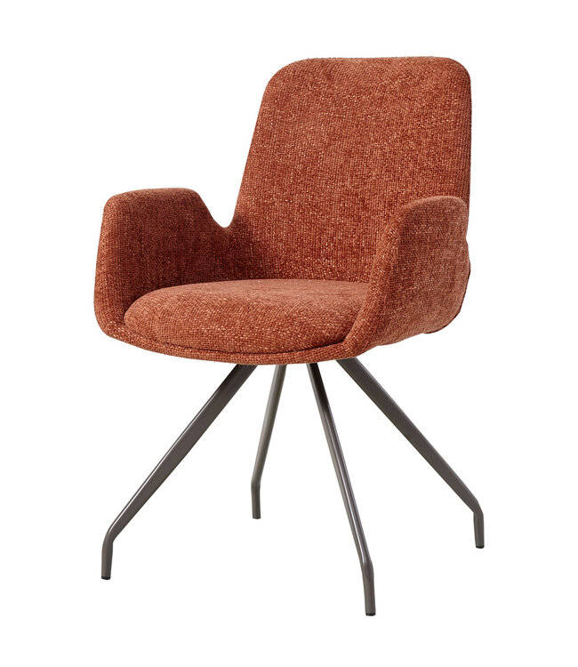 PTMD Athena Rust diningchair legacy6 deepterra clay leg