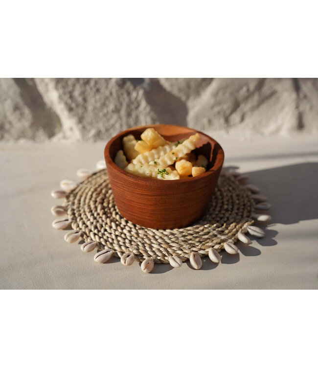 Bazar Bizar De Raffia Schelp Pannenonderzetter