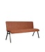LABEL51 LABEL51 Eetkamerbank Matz - Cognac - Microfiber - 175 cm