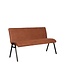 LABEL51 LABEL51 Eetkamerbank Matz - Cognac - Microfiber - 145 cm