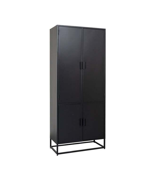 LABEL51 Hoge Kast Luff – LABEL51 – Zwart Metaal – 80×40×190 cm