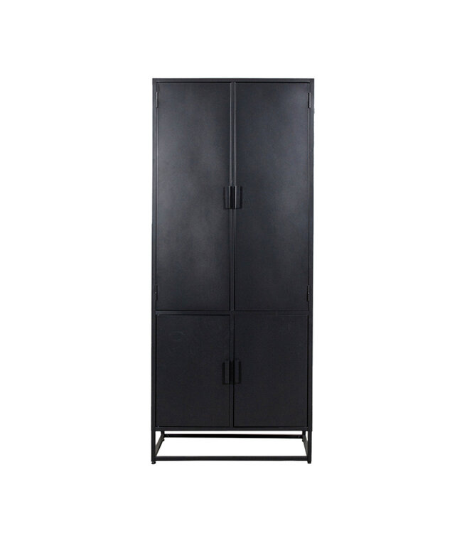 LABEL51 Hoge Kast Luff – LABEL51 – Zwart Metaal – 80×40×190 cm