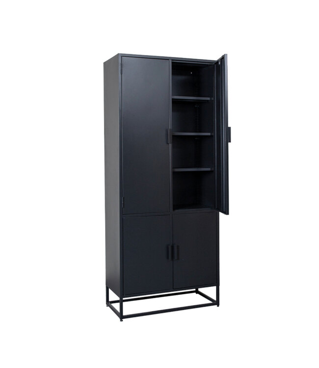 LABEL51 Hoge Kast Luff – LABEL51 – Zwart Metaal – 80×40×190 cm