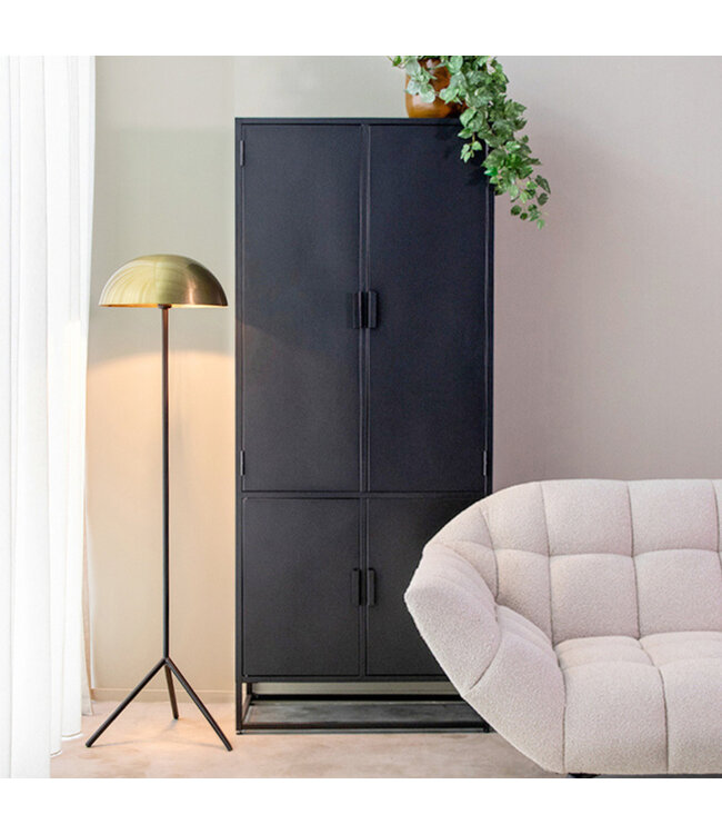 LABEL51 Hoge Kast Luff – LABEL51 – Zwart Metaal – 80×40×190 cm