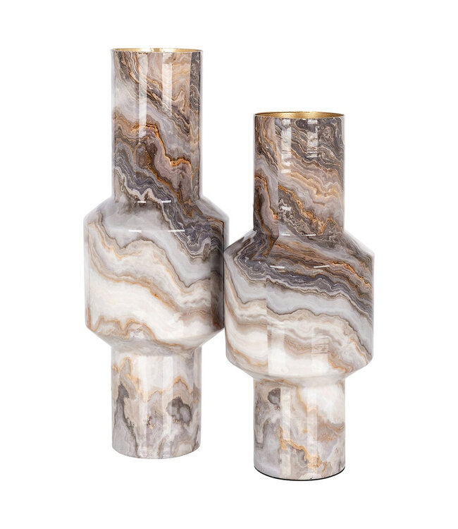 Richmond Interiors Vaas Noia - Groot - Bruin 34x13x13cm