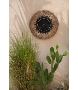 Bazar Bizar De Raffia MacramÃ©  Muur Deco - Naturel Zwart