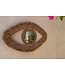 Bazar Bizar De Raffia Eye Spiegel - Naturel - M