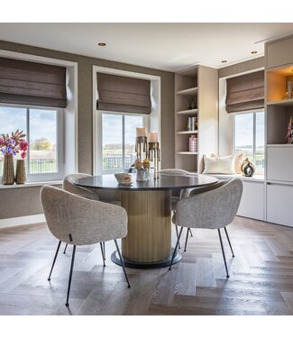 Richmond Interiors Eettafel Ironville 140Ã˜ - Zwart