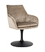 Richmond Interiors Draaistoel Marlon - Taupe Chenille