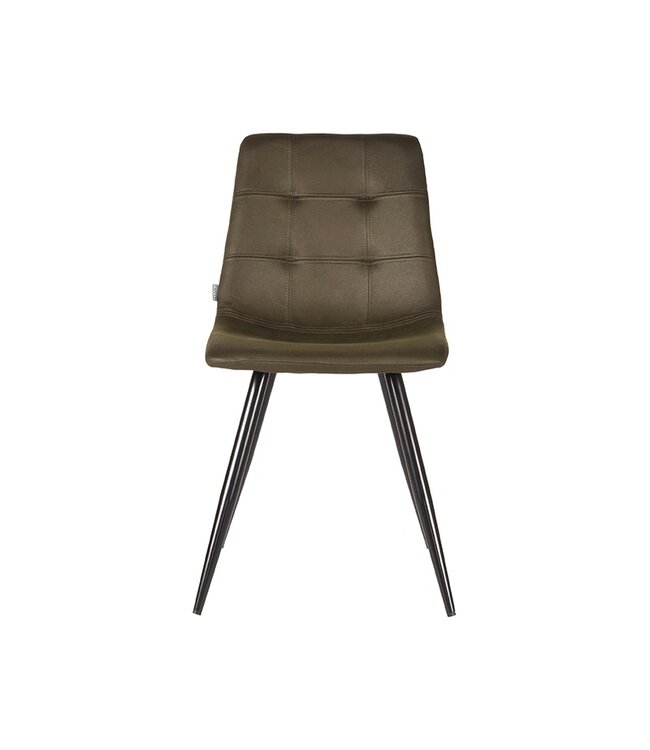 LABEL51 Eetkamerstoel Jay - Army green - Microfiber