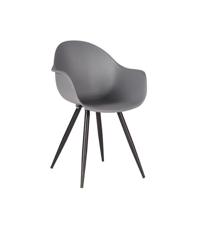 LABEL51 Eetkamerstoel Luca - Antraciet - Kunststof