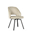LABEL51 Eetkamerstoel Lewis - Beige - Fluweel