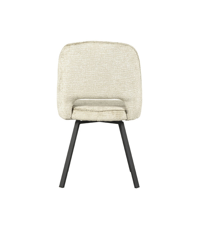 LABEL51 Eetkamerstoel Lewis - Beige - Fluweel