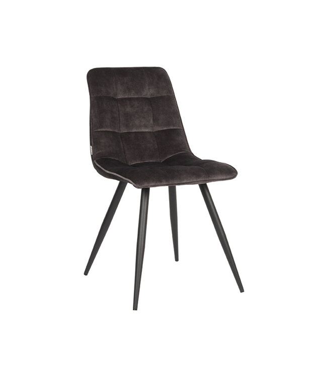 LABEL51 Eetkamerstoel Jelt - Antraciet - Velours