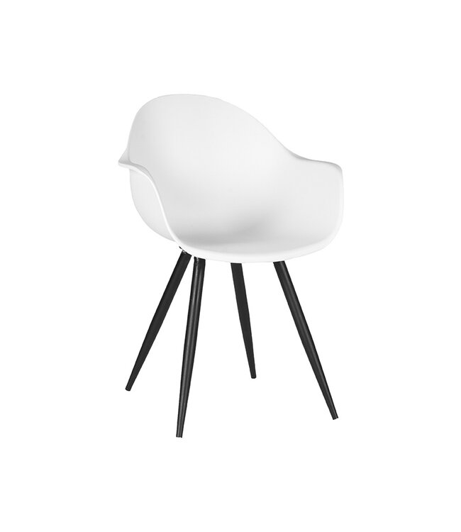 LABEL51 Eetkamerstoel Luca - Wit - Kunststof