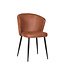 LABEL51 Eetkamerstoel Wave - Cognac - Microfiber