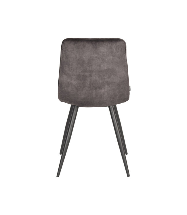 LABEL51 Eetkamerstoel Jelt - Antraciet - Velours