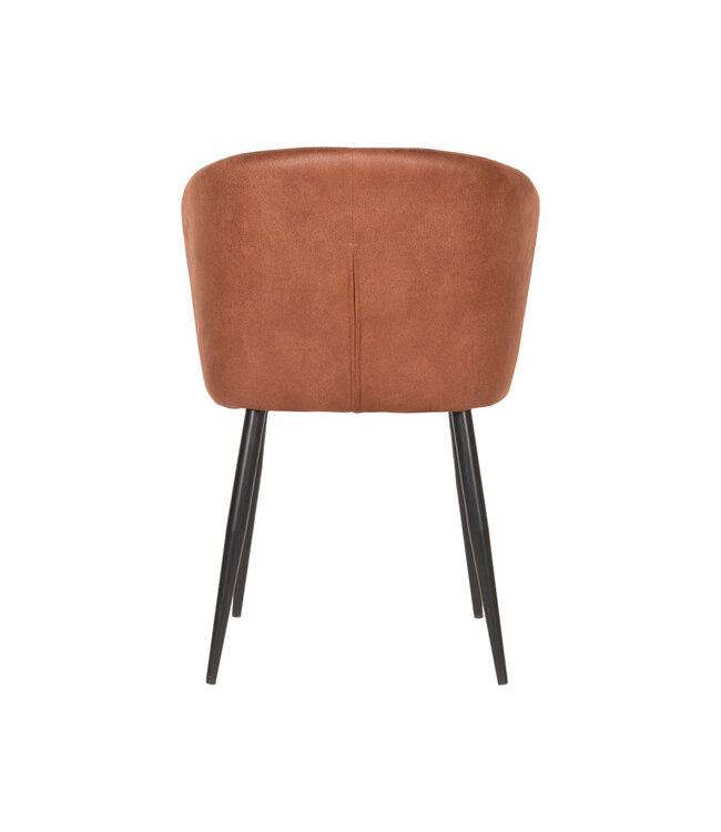 LABEL51 Eetkamerstoel Wave - Cognac - Microfiber