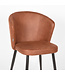LABEL51 Eetkamerstoel Wave - Cognac - Microfiber