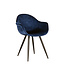LABEL51 Eetkamerstoel Forli - Blauw - Fluweel