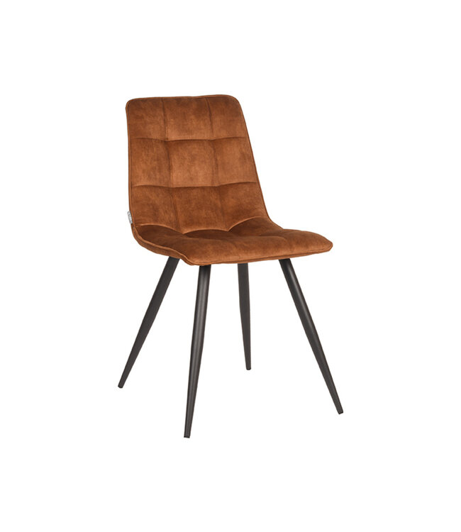 LABEL51 Eetkamerstoel Jelt - Oker - Velours