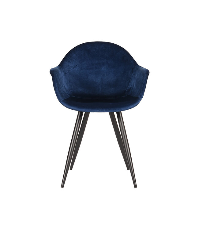 LABEL51 Eetkamerstoel Forli - Blauw - Fluweel