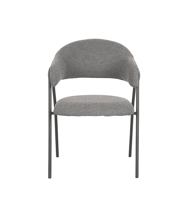 LABEL51 Eetkamerstoel Lowen - Grijs - Boucle