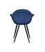 LABEL51 Eetkamerstoel Forli - Blauw - Fluweel