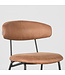 LABEL51 Eetkamerstoel Zack - Cognac - Microfiber