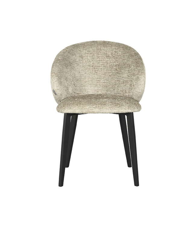 LABEL51 Eetkamerstoel Logan - Beige - Fluweel