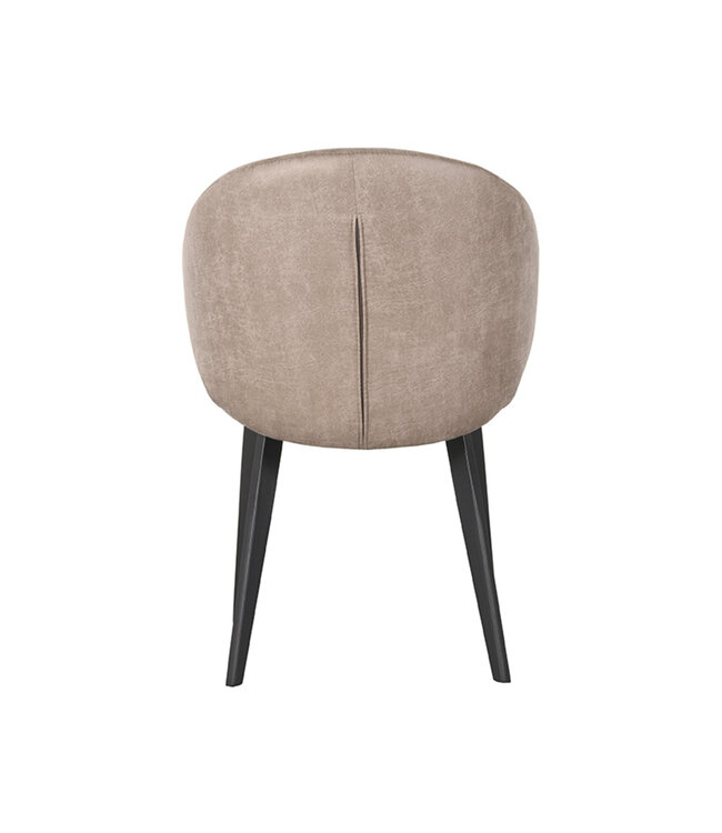 LABEL51 Eetkamerstoel Logan - Taupe - Microfiber