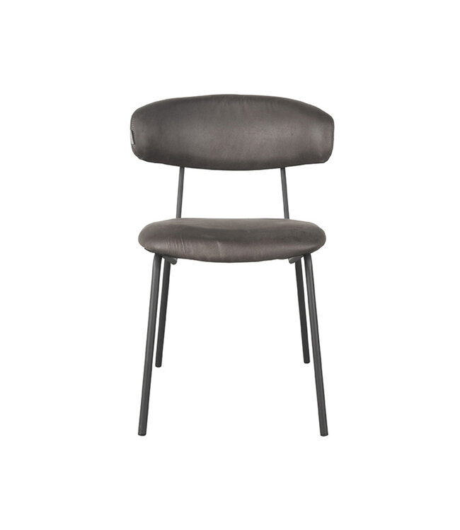 LABEL51 Eetkamerstoel Zack - Antraciet - Microfiber