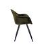 LABEL51 Eetkamerstoel Forli - Army green - Fluweel