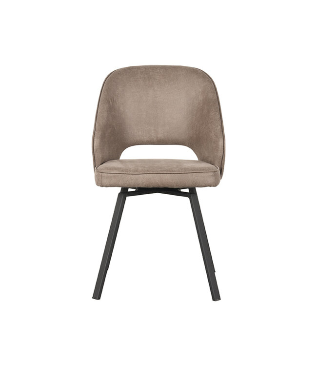 LABEL51 Eetkamerstoel Lewis - Taupe - Microfiber