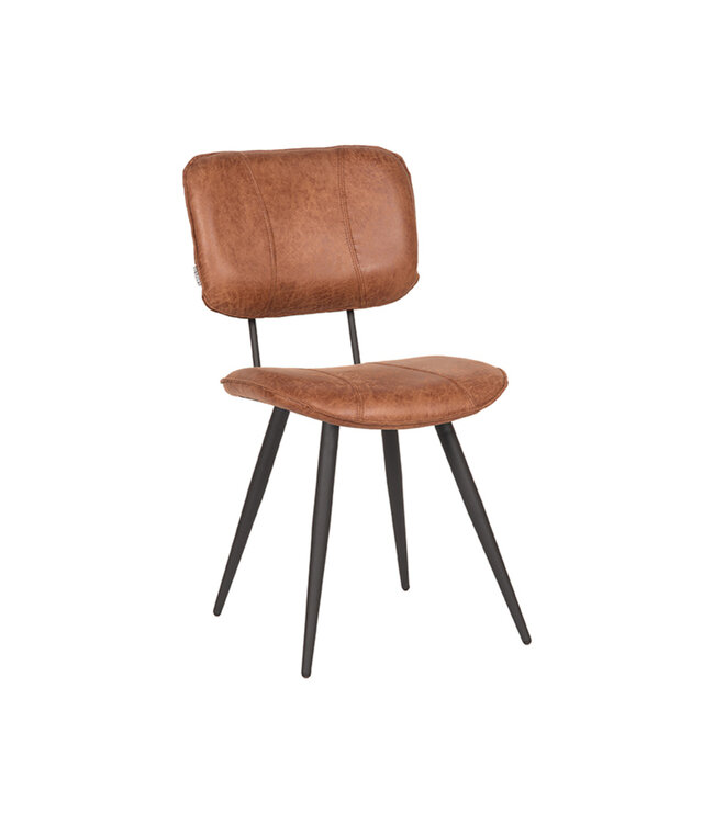 LABEL51 Eetkamerstoel Fos - Cognac - Leder