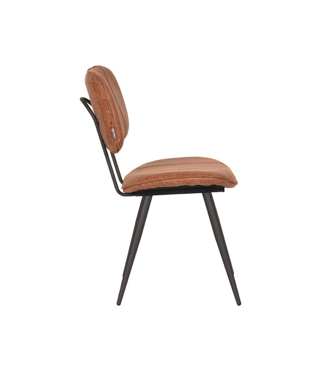 LABEL51 Eetkamerstoel Fos - Cognac - Leder