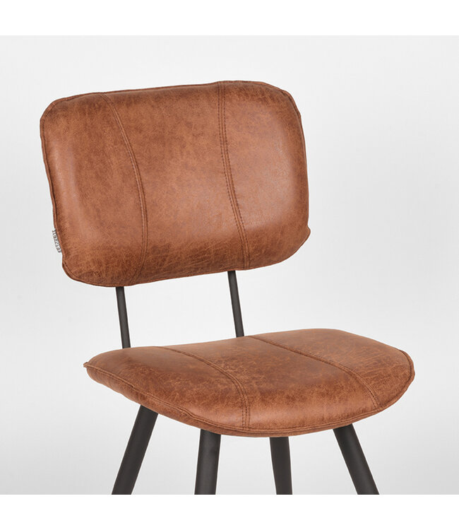 LABEL51 Eetkamerstoel Fos - Cognac - Leder