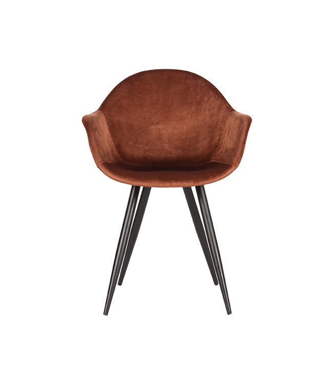 LABEL51 Eetkamerstoel Forli - Rust - Fluweel