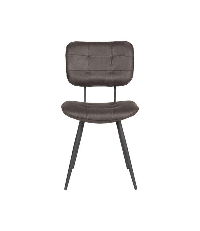 LABEL51 Eetkamerstoel Gus - Antraciet - Microfiber