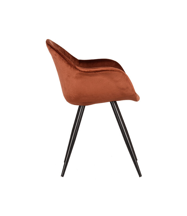 LABEL51 Eetkamerstoel Forli - Rust - Fluweel