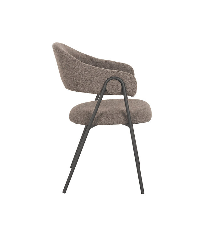 LABEL51 Eetkamerstoel Lowen - Bruin - Boucle