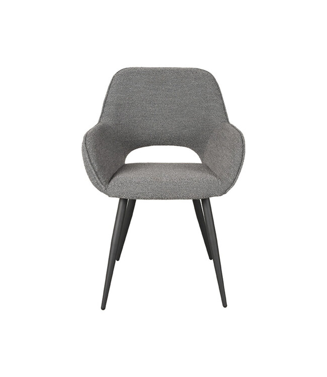 LABEL51 Eetkamerstoel Fer - Grijs - Boucle