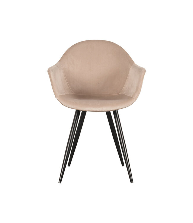 LABEL51 Eetkamerstoel Forli - Zand - Fluweel