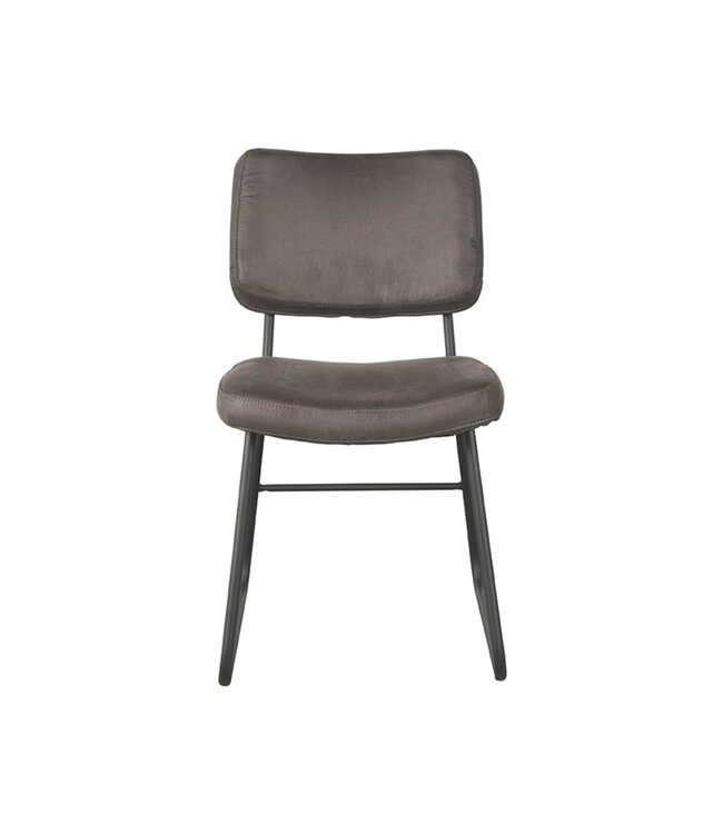 LABEL51 Eetkamerstoel Noah - Antraciet - Microfiber