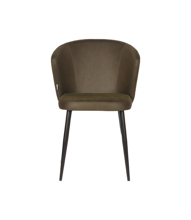 LABEL51 Eetkamerstoel Wave - Army green - Microfiber