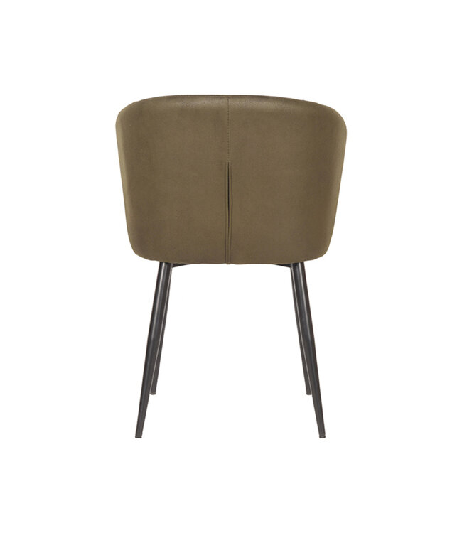 LABEL51 Eetkamerstoel Wave - Army green - Microfiber