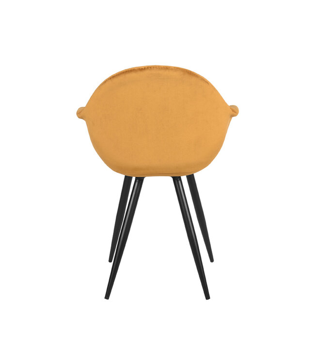 LABEL51 Eetkamerstoel Forli - Oker - Fluweel